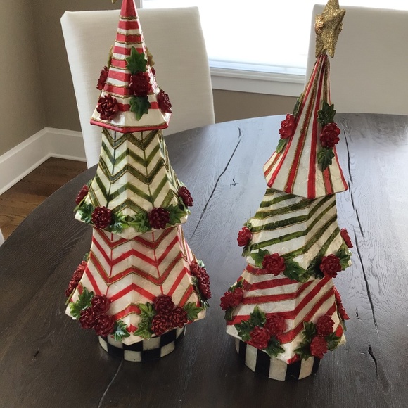 MACKENZIE-CHILDS MEDIUM JOLLY TIERED CAPIZ TREE - Picture 4 of 11